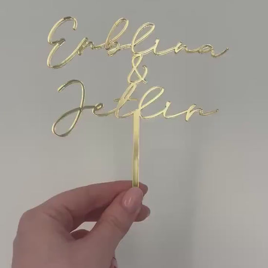 Caketopper Hochzeit personalisiert, luxuriös und minimalistisch, Hochzeitstorte Dekoration, Verlobung, Sözümüz Söz, Nikah, Standesamtdeko