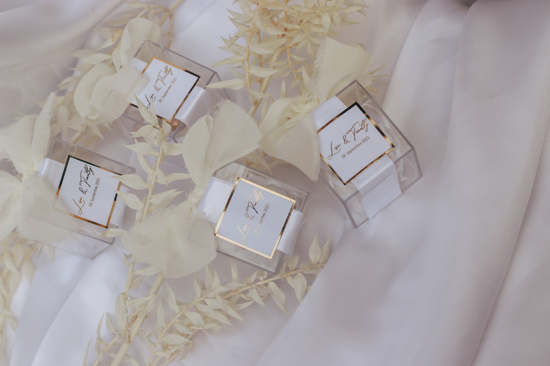 Gastgeschenk Mandelbox mit Gold oder Silberveredelung