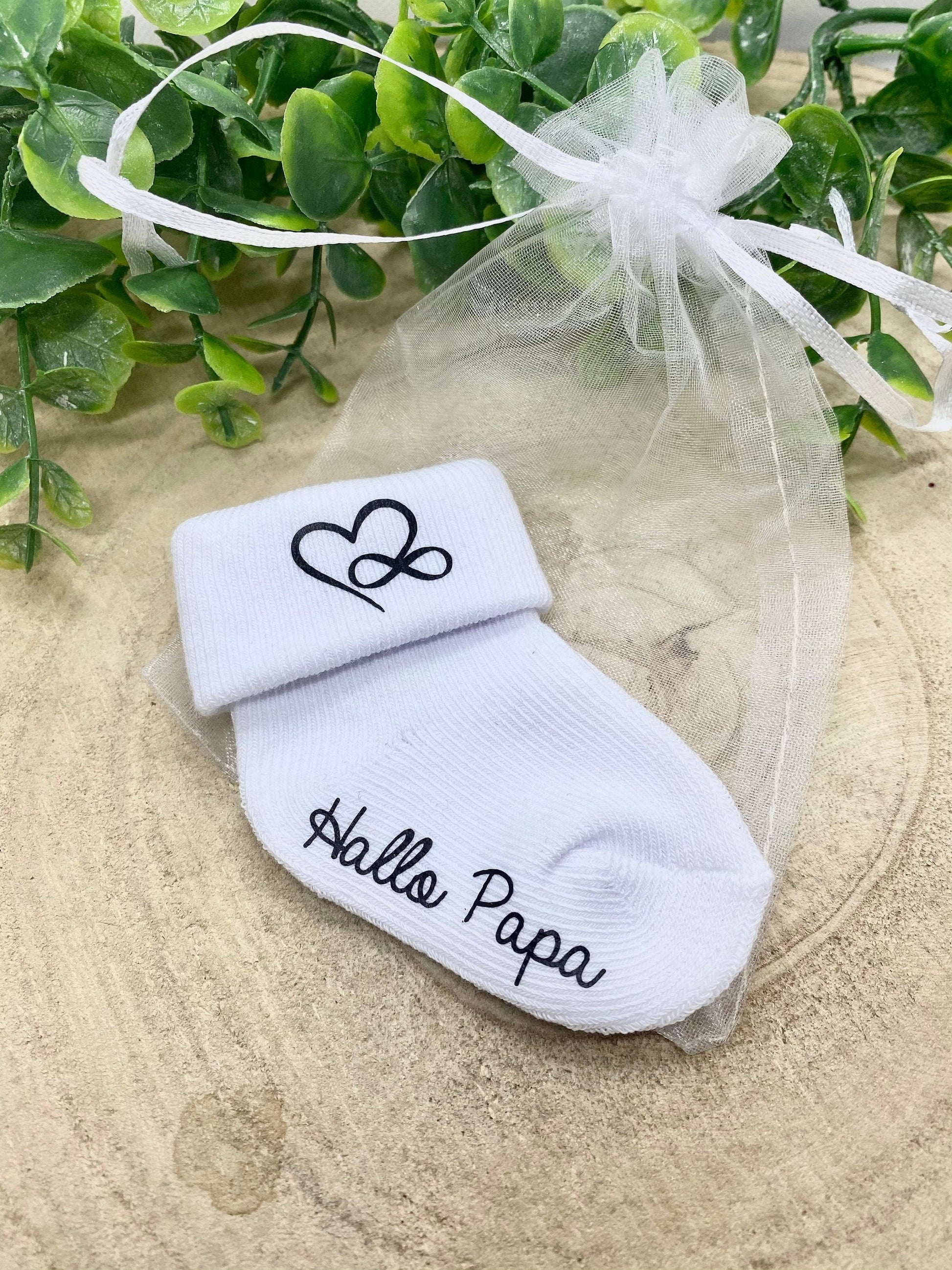 Babysocke / Schwangerschaft verkünden // Überraschung // Du wirst Oma // Du wirst Papa etc.. // Personalisierung // Nachwuchs