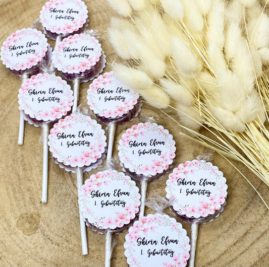 Gastgeschenke - 10 personalisierte Lollys - Hochzeit Taufe JGA Geburtstag