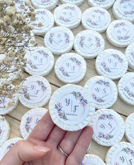 Gastgeschenk - 10 Personalisierte Mini Seifen - Beschriftet - Hochzeit - Geburtstag - Taufe - Kommunion