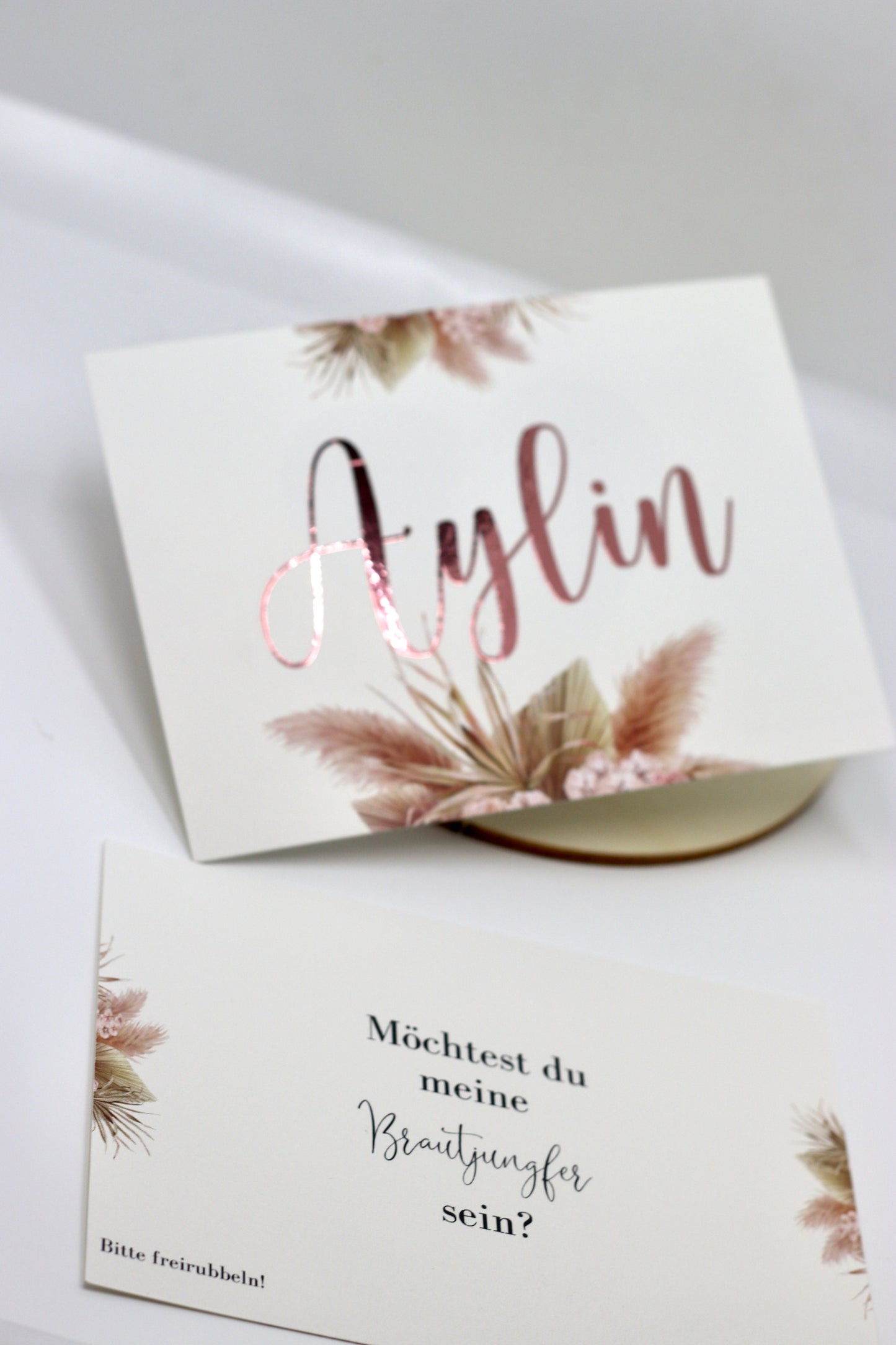 Rubbelkarte Brautjungfer personalisiert - Brautjungfer fragen - Brautjungfer Geschenk - Mit Namen - Wunschfarbe