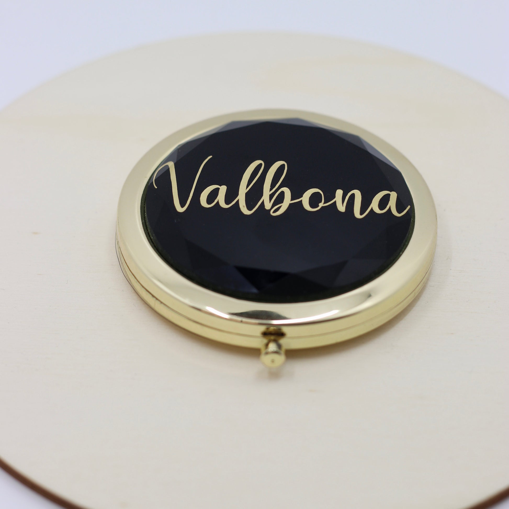 Kosmetikspiegel personalisiert - Geschenkidee - Brautjungfer Trauzeugin Mama Beste Freundin - Rosegold - Gold