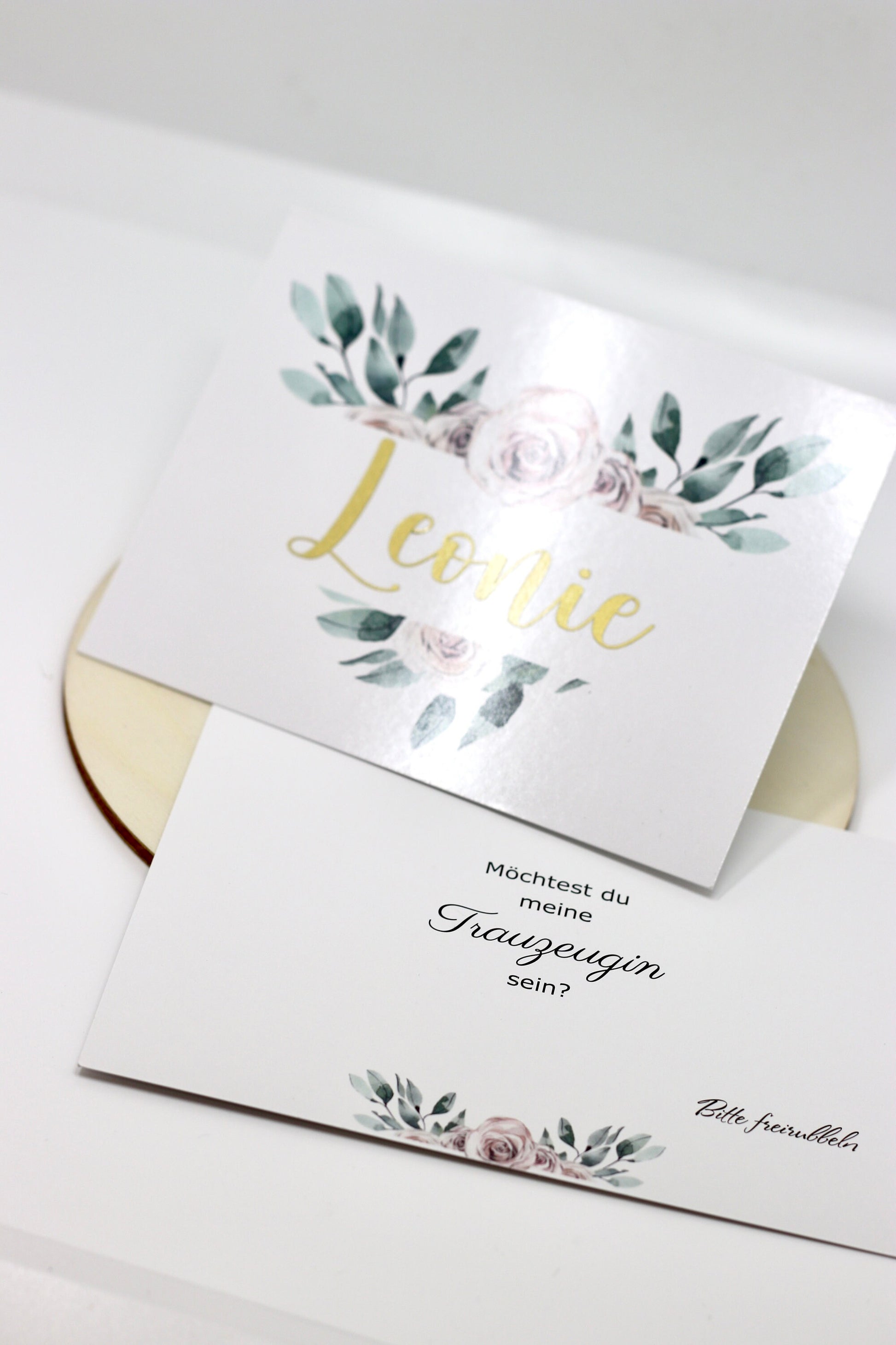 Rubbelkarte Trauzeugin personalisiert - Trauzeugin fragen - Trauzeugin Geschenk - Wunschfarbe - Mit Kuvert