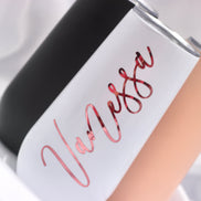 Thermobecher Sektglas - JGA - personalisiert - Brautjungfer - Trauzeugin - Geschenkidee - Edelstahl - Mit Deckel