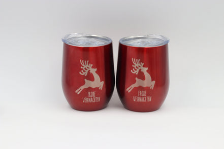 Glühweinbecher Weihnachten Firmenfeier Mitarbeitergeschenk - Glühwein Tasse auf Wunsch mit Personalisierung