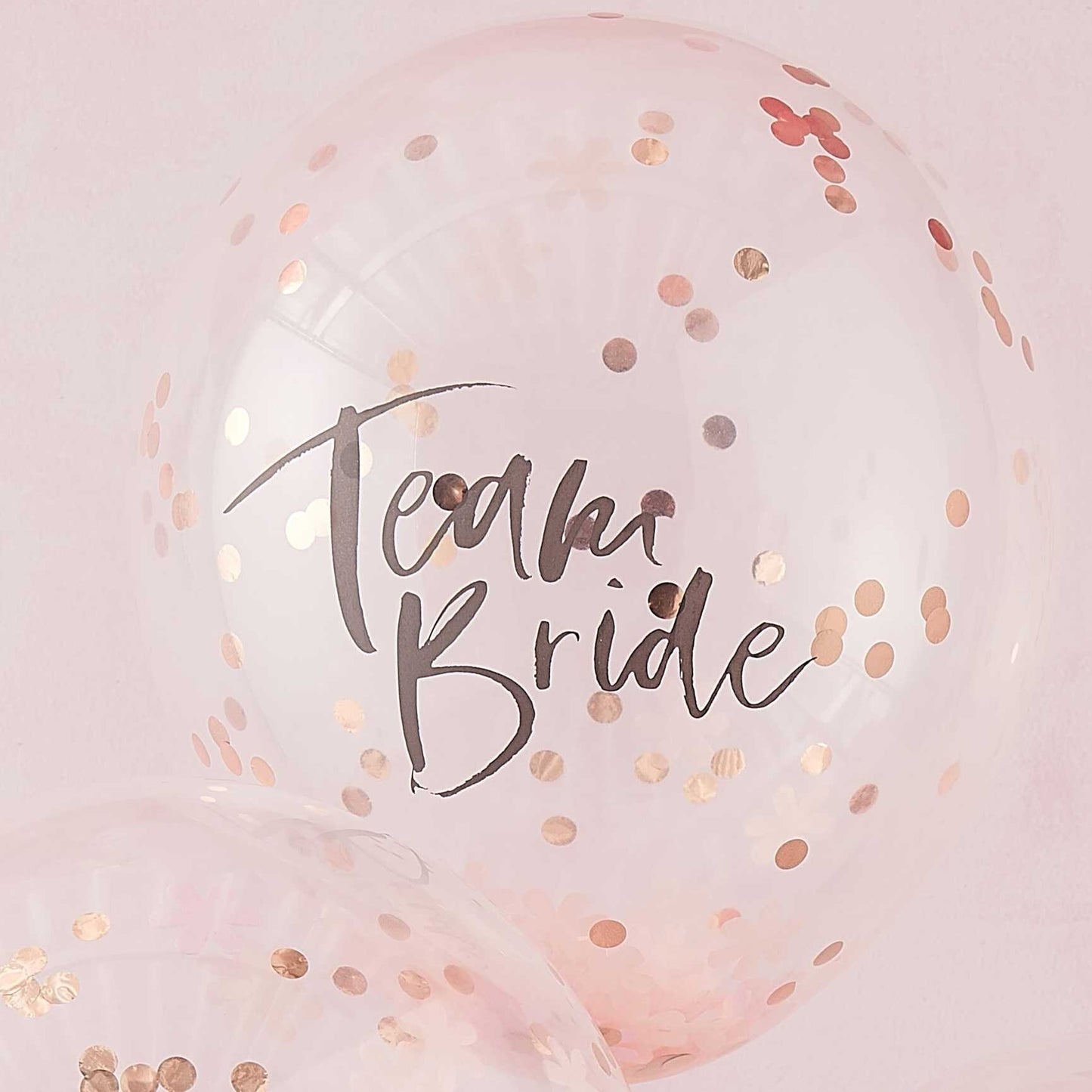 Team Bride Ballons mit Konfetti