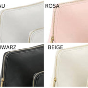 Personalisierte Kosmetiktasche mit Initial und Name - Make-up Tasche - Geschenk Frau Mama Schwester - Trauzeugin Brautjungfer