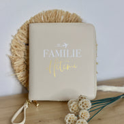 Personalisierter Travel Organizer für die Reise - Beige, Schwarz oder Grau - Passhülle - Weihnachten - Geschenk - Flitterwochen