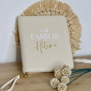 Personalisierter Travel Organizer für die Reise - Beige, Schwarz oder Grau - Passhülle - Weihnachten - Geschenk - Flitterwochen