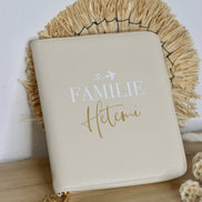 Personalisierter Travel Organizer für die Reise - Beige, Schwarz oder Grau - Passhülle - Weihnachten - Geschenk - Flitterwochen