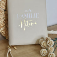 Personalisierter Travel Organizer für die Reise - Beige, Schwarz oder Grau - Passhülle - Weihnachten - Geschenk - Flitterwochen