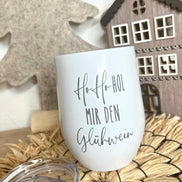 Glühweinbecher Glühweintasse Weihnachtstasse Mitarbeitergeschenk Thermobecher Ho Ho Hol mir Glühwein