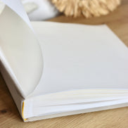 Gästebuch aus Leinen Hochzeit Fotoalbum beige weiß minimalistisch
