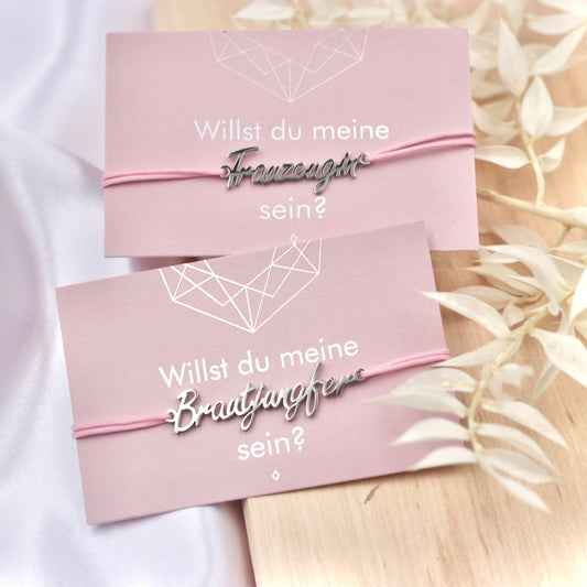 Trauzeugin Brautjunger Geschenk - Armband - Team Bride - Willst du meine Trauzeugin sein, Trauzeugin fragen Brautjungfer fragen