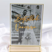 Bilderrahmen personalisiert Namensaufsteller Namensschild Hochzeit Verlobung Sözümüz Söz mit Acrylbuchstaben