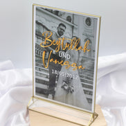 Bilderrahmen personalisiert Namensaufsteller Namensschild Hochzeit Verlobung Sözümüz Söz mit Acrylbuchstaben