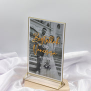 Bilderrahmen personalisiert Namensaufsteller Namensschild Hochzeit Verlobung Sözümüz Söz mit Acrylbuchstaben