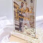 Bilderrahmen personalisiert Namensaufsteller Namensschild Hochzeit Verlobung Sözümüz Söz mit Acrylbuchstaben
