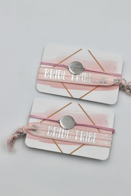 JGA Team Bride Armband - auch im Set erhältlich - Bride Tribe - Tram Braut - Trauzeugin Brautjungfer Sagdic