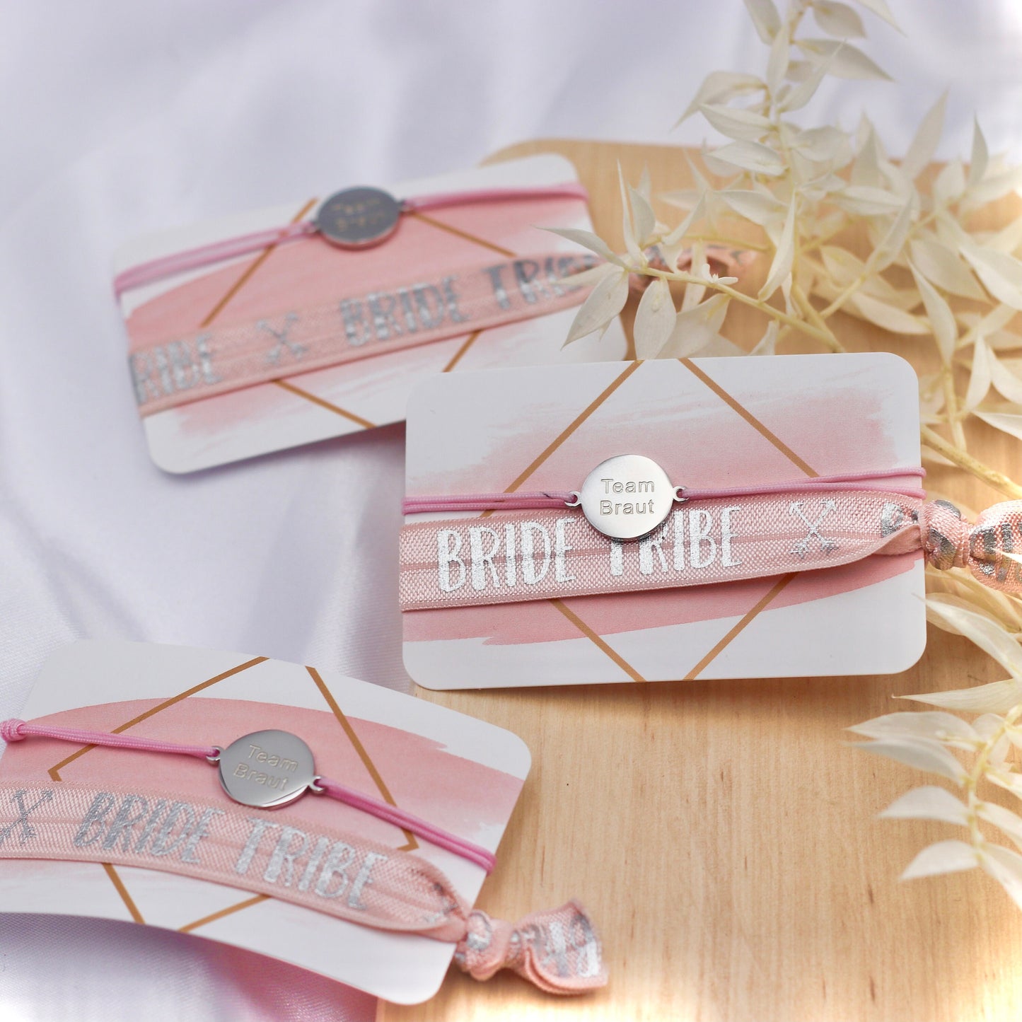 JGA Team Bride Armband - auch im Set erhältlich - Bride Tribe - Tram Braut - Trauzeugin Brautjungfer Sagdic