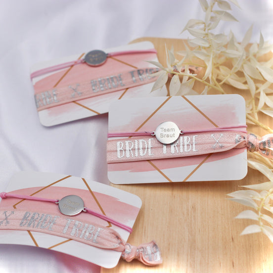 JGA Team Bride Armband - auch im Set erhältlich - Bride Tribe - Tram Braut - Trauzeugin Brautjungfer Sagdic