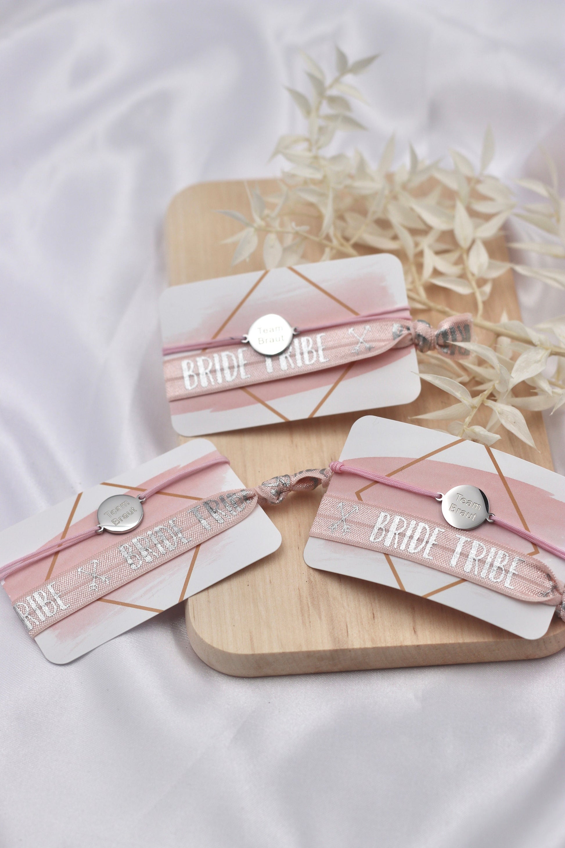 JGA Team Bride Armband - auch im Set erhältlich - Bride Tribe - Tram Braut - Trauzeugin Brautjungfer Sagdic