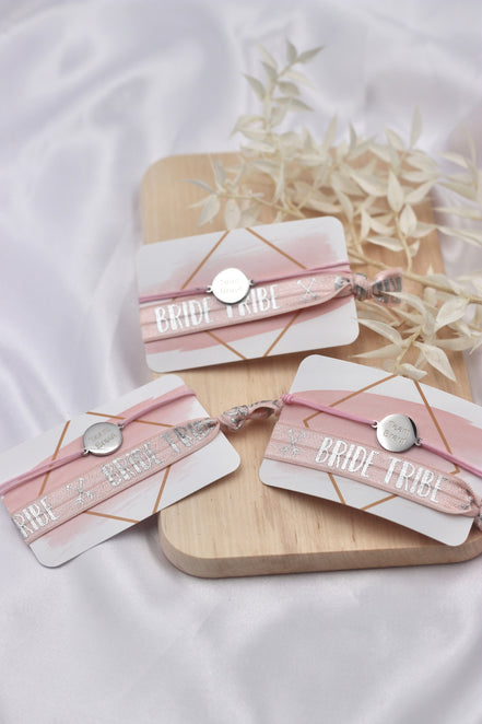JGA Team Bride Armband - auch im Set erhältlich - Bride Tribe - Tram Braut - Trauzeugin Brautjungfer Sagdic