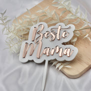 JGA Deko Cake Topper personalisiert mit Namen in weiß rosegold - Team Bride, Bride to be
