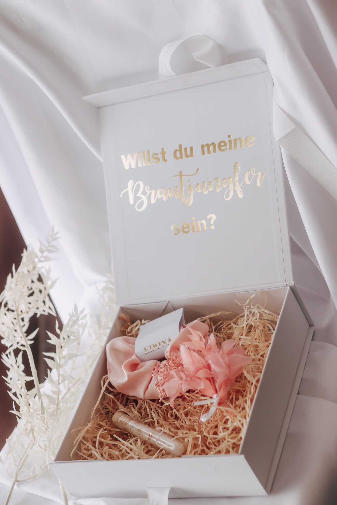 Geschenkbox "Willst du meine Brautjungfer/Trauzeugin sein" personalisiert Team Bride Brautjungfer Trauzeugin fragen
