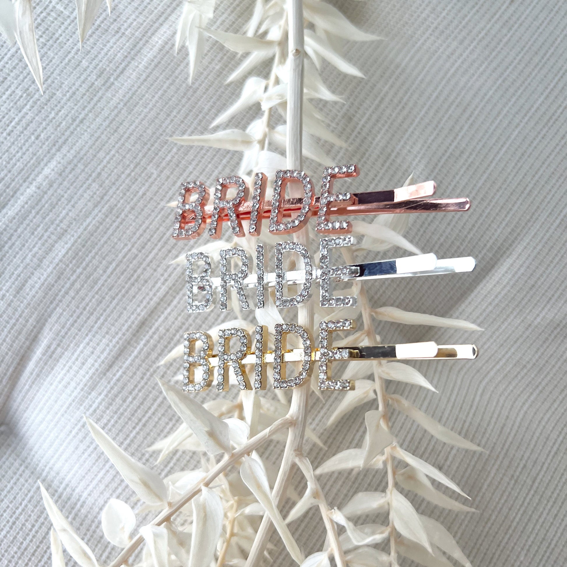 Braut Haar Accessoires Haarspange - Bride Spange in silber, gold oder rosegold - Hochzeit JGA