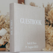 Hochzeit Gästebuch/Fotoalbum aus Leinen, 