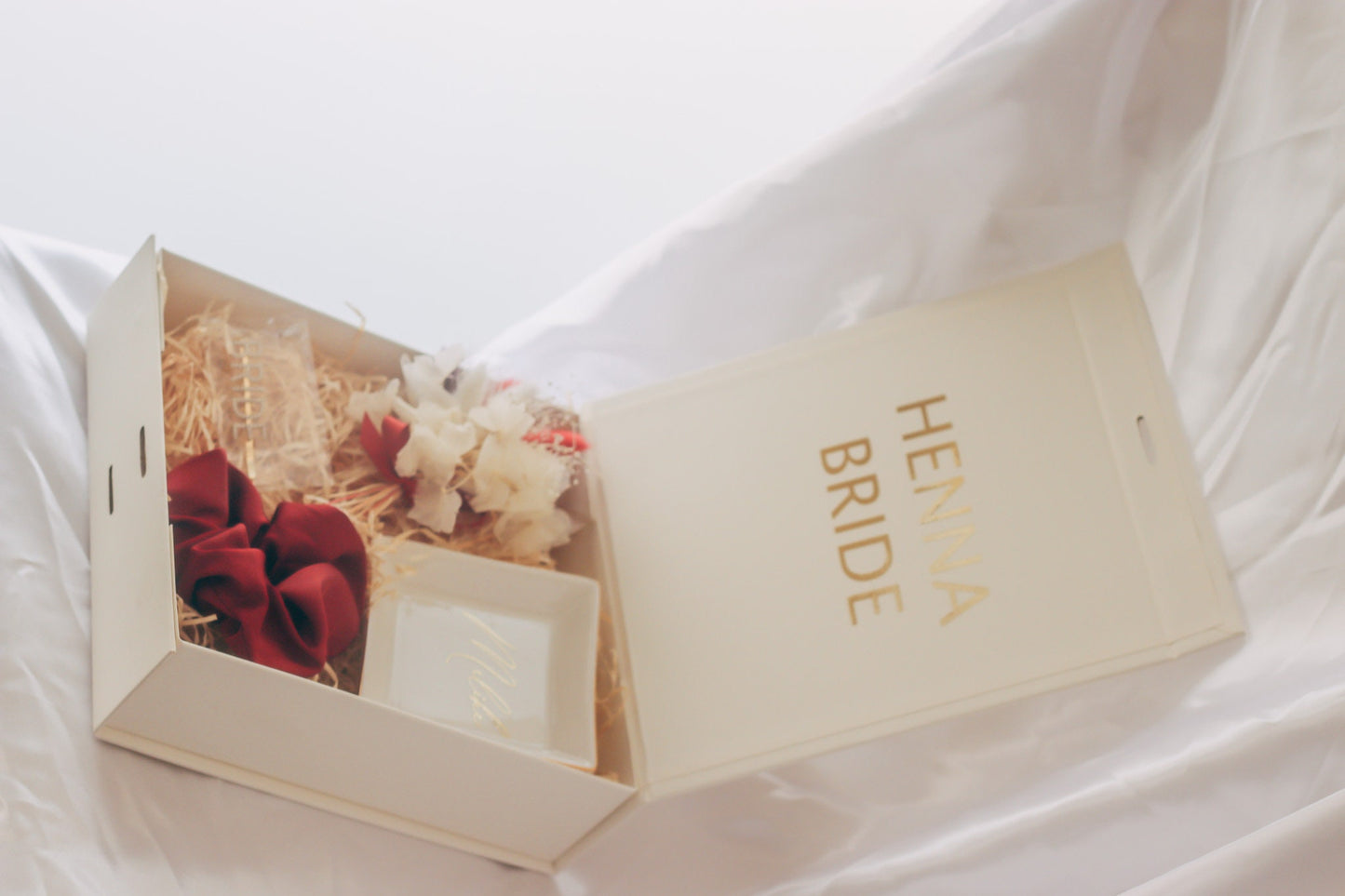 Geschenkbox "Henna bride" personalisiert mit dem Namen für den Henna Abend - Kina Gecesi - Kina Gelin