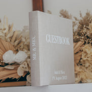 Hochzeit Gästebuch/Fotoalbum aus Leinen, 
