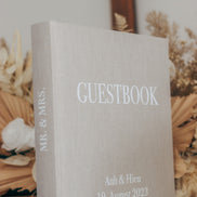Hochzeit Gästebuch/Fotoalbum aus Leinen, 