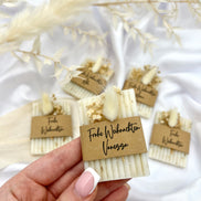 Gastgeschenk Weihnachten Lavendelseife mit Trockenblumen und Wunschaufschrift Seifengeschenk Werbegeschenk Firmenfeier Wichtelgeschenk