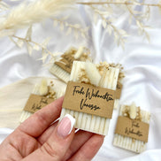 Gastgeschenk Weihnachten Lavendelseife mit Trockenblumen und Wunschaufschrift Seifengeschenk Werbegeschenk Firmenfeier Wichtelgeschenk