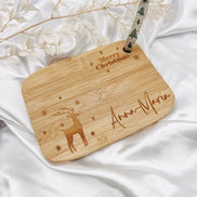 Weihnachten Frühstücksbrett personalisiert mit Namen, Rentier & 