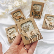 Gastgeschenk Weihnachten Lavendelseife mit 3D Rentier mit Namensgravur -Seifengeschenk Werbegeschenk Firmenfeier Wichtelgeschenk