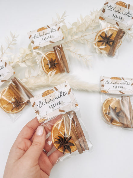 Gastgeschenk Weihnachten Mitgebsel "Weihnachtsparfum" Duftmix Zimt Orange Anis - Werbegeschenk Mitarbeitergeschenk Firmenfeier