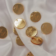 Anhänger Gold mit Gravur für Gastgeschenke & Einladungskarten / Hochzeit Verlobung Söz Gastgeschenk