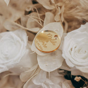 Anhänger Gold mit Gravur für Gastgeschenke & Einladungskarten / Hochzeit Verlobung Söz Gastgeschenk