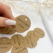 Personalisierte Etiketten für Gastgeschenke, Hochzeit, Taufe, Geburtstag, Sözümüz Söz, Verlobung