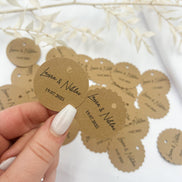 Personalisierte Etiketten für Gastgeschenke, Hochzeit, Taufe, Geburtstag, Sözümüz Söz, Verlobung