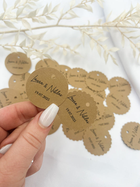 Personalisierte Etiketten für Gastgeschenke, Hochzeit, Taufe, Geburtstag, Sözümüz Söz, Verlobung