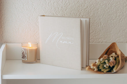 Muttertagsgeschenk Fotoalbum "Weltbeste Mama" - Erinnerungsalbum - Lieblingsmomente - Muttertag Geburtstag