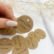 Personalisierte Etiketten für Gastgeschenke, Hochzeit, Taufe, Geburtstag, Sözümüz Söz, Verlobung