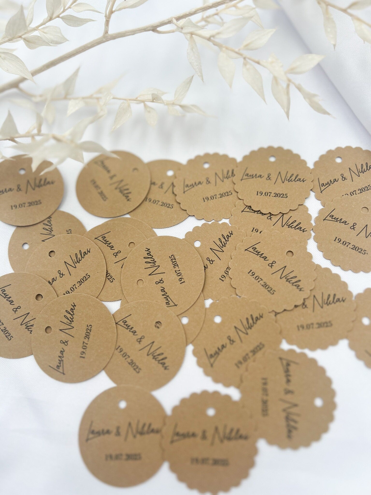 Personalisierte Etiketten für Gastgeschenke, Hochzeit, Taufe, Geburtstag, Sözümüz Söz, Verlobung