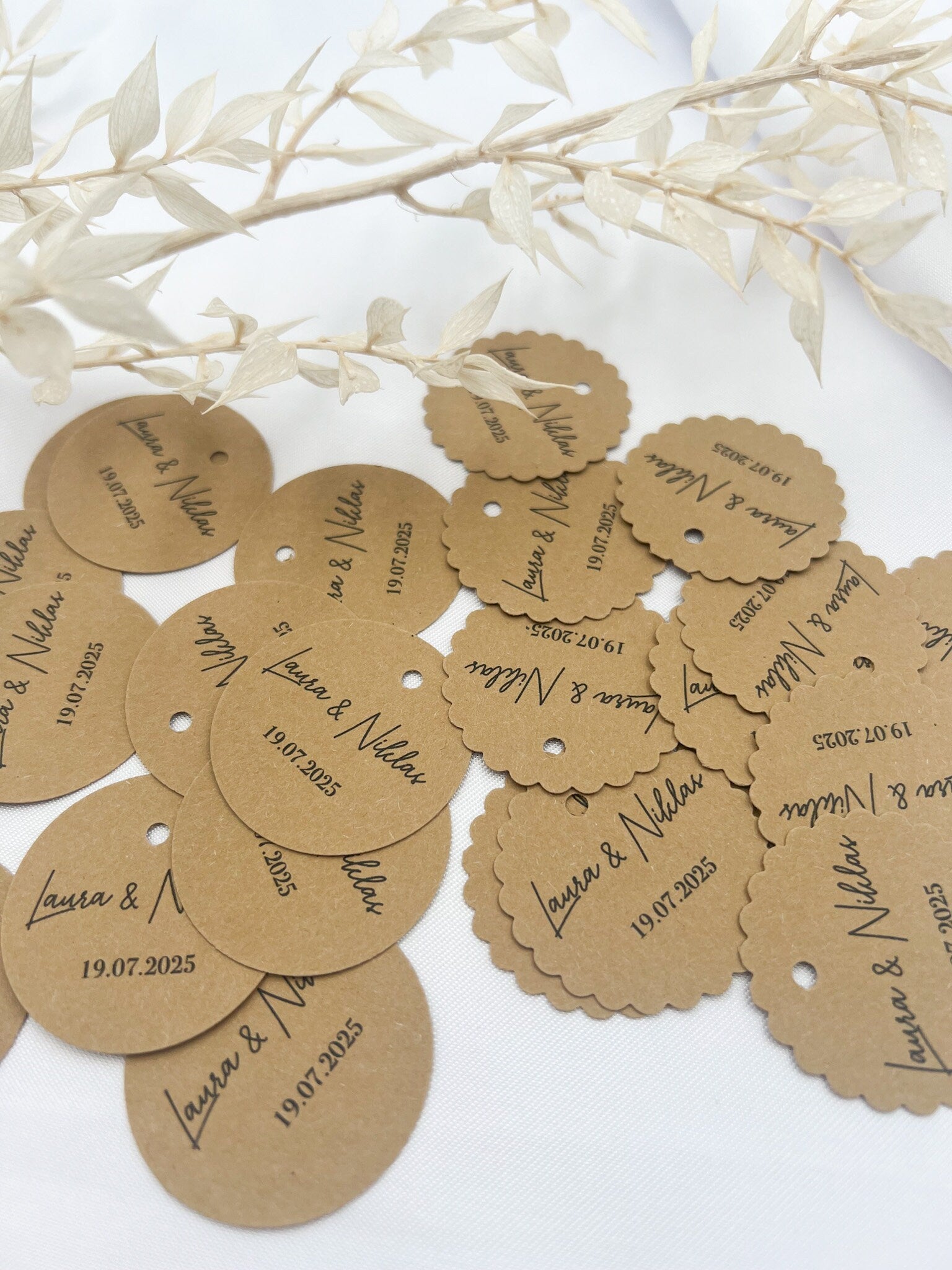 Personalisierte Etiketten für Gastgeschenke, Hochzeit, Taufe, Geburtstag, Sözümüz Söz, Verlobung
