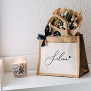 Personalisierte Jutetasche | Team Braut | Schwester | Mutter | Trauzeugin | Beste Freundin | JGA Deko | Brautjungfer